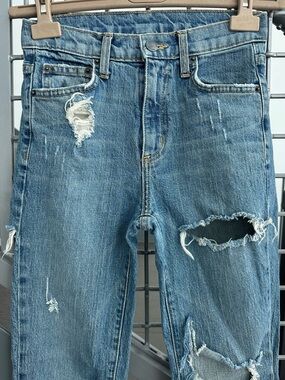 Carmar LF Distressed Light Blue Straight Leg Jeans Size 24